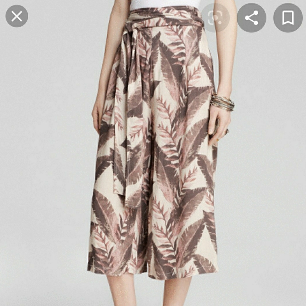 Free People wide leg crop culotte pants